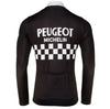 Tenue de Cyclisme rétro Peugeot - Veste (polaire) et Pantalon Long - Noir