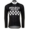 Tenue de Cyclisme rétro Peugeot - Veste (polaire) et Pantalon Long - Noir