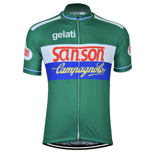 Maillot de cyclisme rétro Sanson - Vert