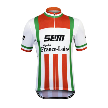 Maillot de cyclisme rétro Sem - Rouge/Blanc/Vert