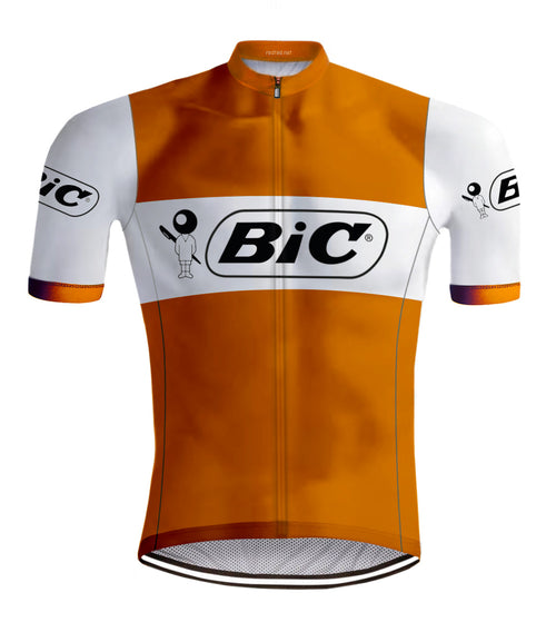 Maillot de Cyclisme rétro Bic Orange - REDTED