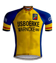 MAILLOT DE CYCLISME RÉTRO IJSBOERKE Warncke Jaune - REDTED