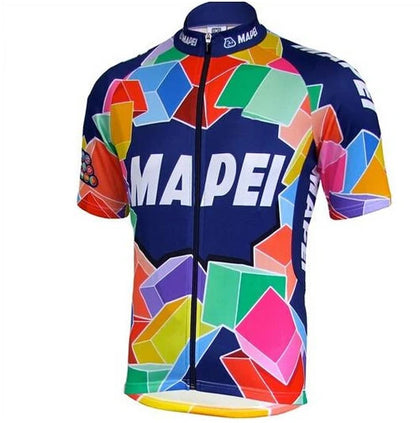 Maillot de cyclisme rétro Mapei - Multicolore