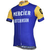 Maillot de cyclisme rétro Mercier Hutchinson - Bleu/Jaune