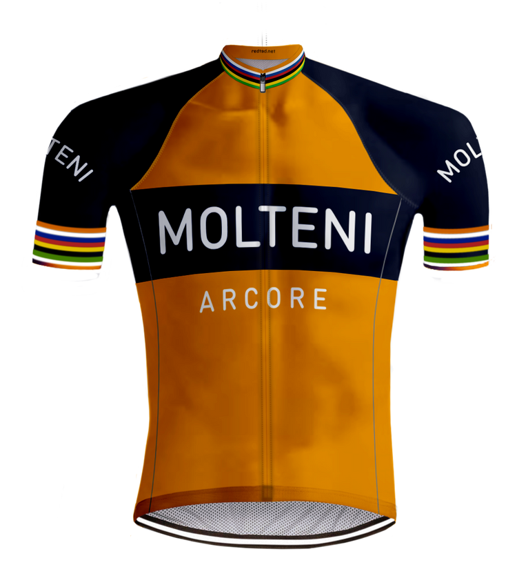 Tenue de cyclisme Rétro Molteni orange - RedTed 