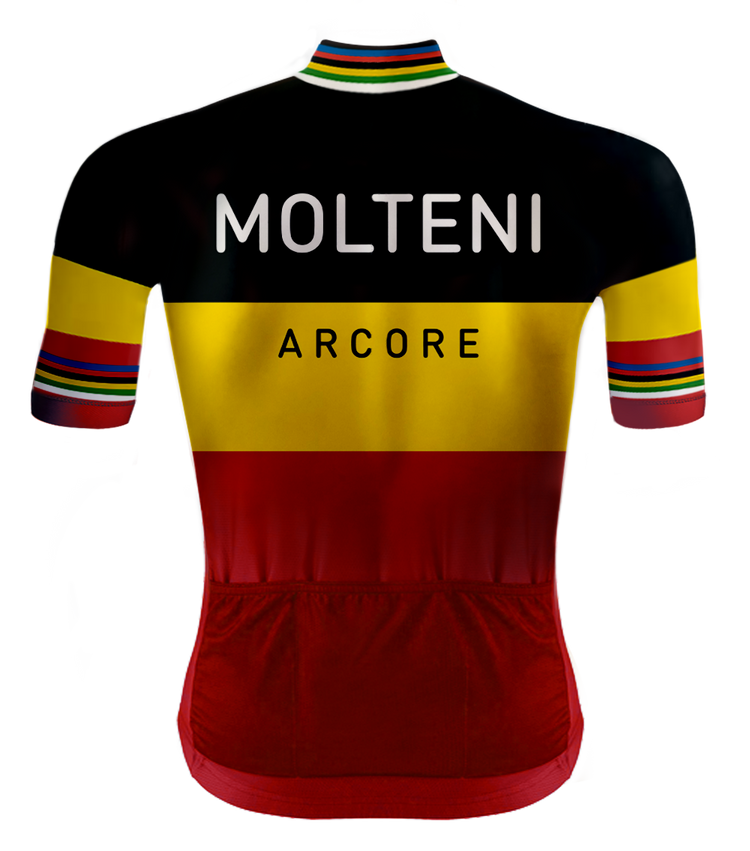 Tenue de Cyclisme rétro Molteni Champion National de Belgique - REDTED 