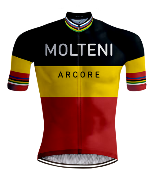 Maillot de Cyclisme rétro de Champion de Belgique Molteni - REDTED