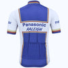 Maillot de cyclisme rétro Panasonic Raleigh - Blanc/Bleu