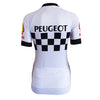 Maillot de cyclisme rétro Femme Peugeot - Blanc