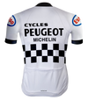 Maillot de cyclisme Rétro Peugeot Blanc/Noir - RedTed