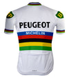 Maillot de cyclisme rétro Peugeot arc-en-ciel - RedTed