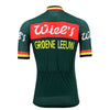 Maillot de cyclisme retro Wiel's Groene Leeuw - Rouge/Vert