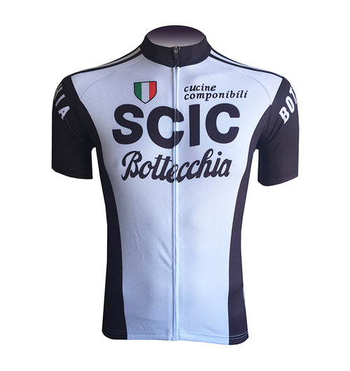 Maillot de Cyclisme rétro Scic- Noir/Blanc