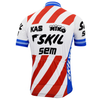 Maillot de Cyclisme rétro Skil - Blanc/Rouge/Bleu